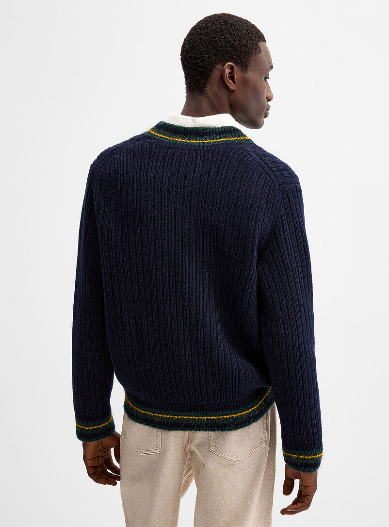 トップス ANDWANG Patina Preppy Knit Tops Preppy V-neck sweater | Lacoste | Shop Men's V-Neck Sweaters