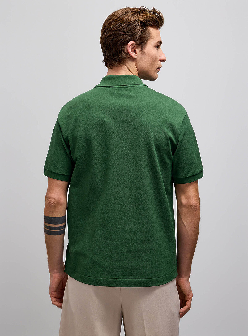 Lacoste Black Piqu&eacute; croc polo <b>Classic fit</b> for men