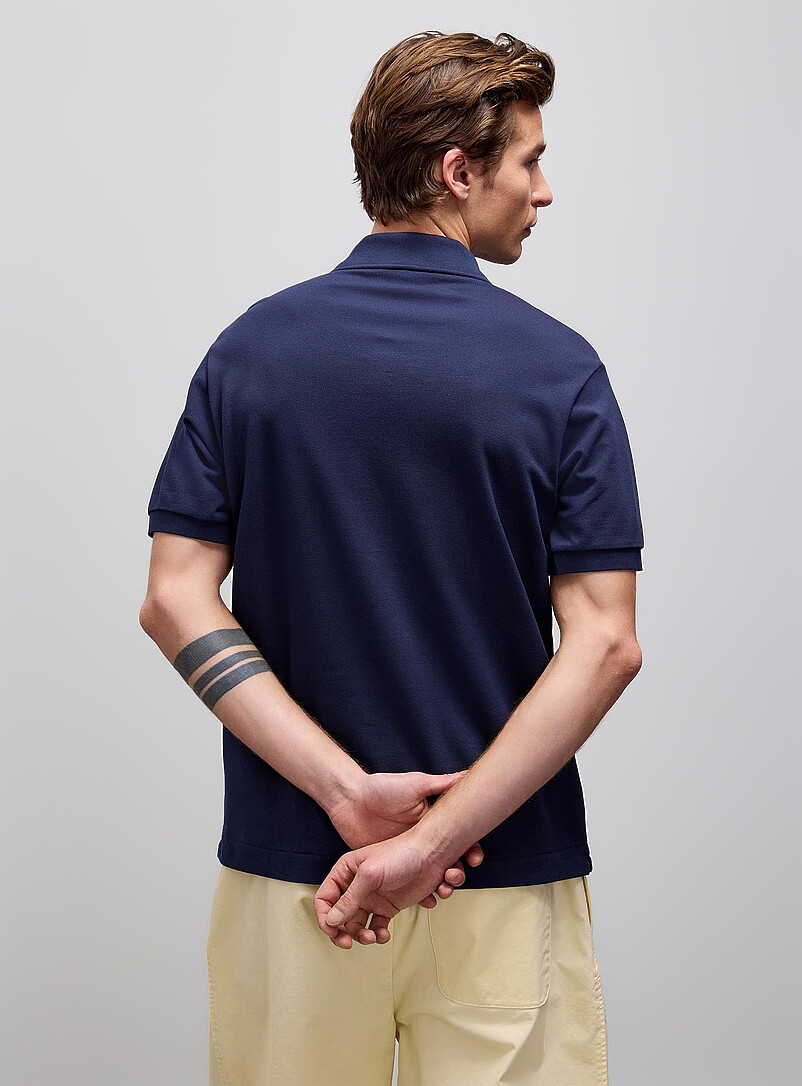 Lacoste: Le polo piqu&eacute; croco <b>Coupe classique</b> Noir pour homme