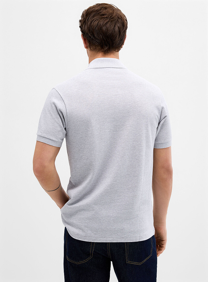 Lacoste Black Piqu&eacute; croc polo <b>Classic fit</b> for men