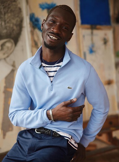 Le sweat col zipp&eacute; envers ratin&eacute;