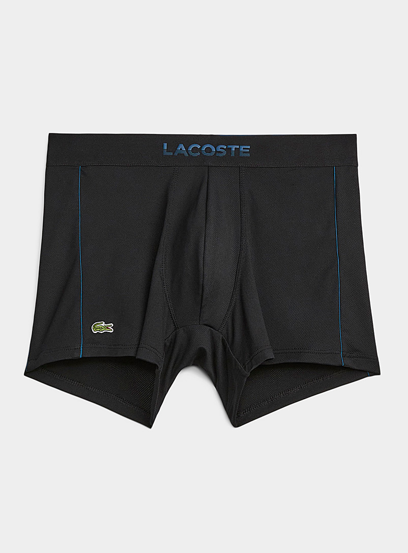 Lacoste Black Micro-perforated trunk for men