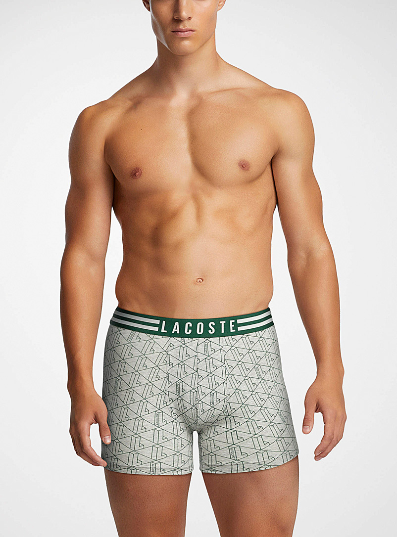 Lacoste Assorted green Two-tone waist boxer brief for men