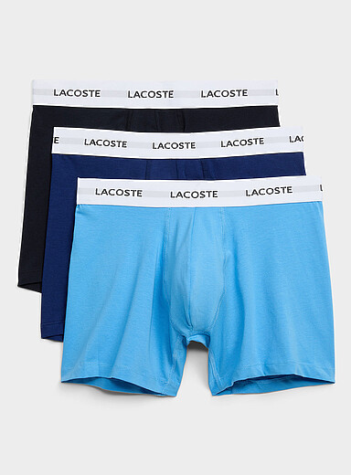 Les boxeurs longs extensibles bleus 6 po Coton Emballage de 3