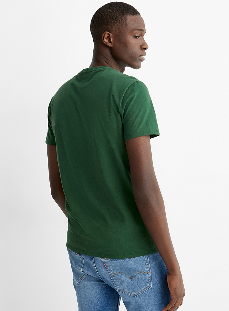 Lacoste Mossy Green Croc crew-neck T-shirt for men