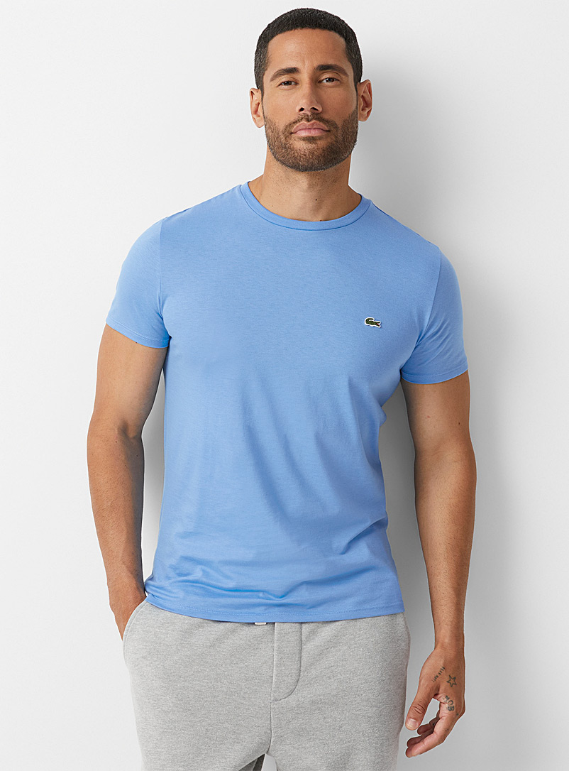 Lacoste Sapphire Blue Croc crew-neck T-shirt for men