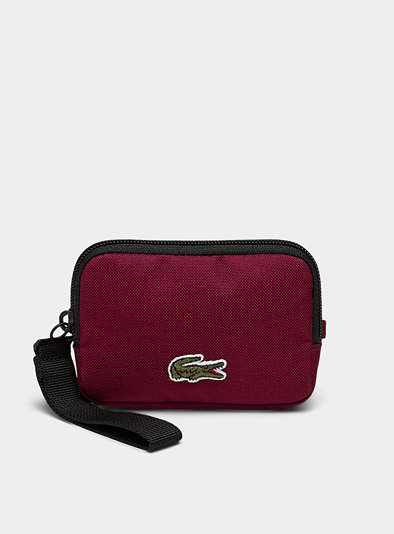 Lacoste Ruby Red Colourful mini wallet for men