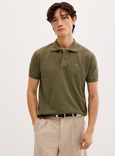 Lacoste: Le polo piqu&eacute; croco classique Vert assorti pour homme