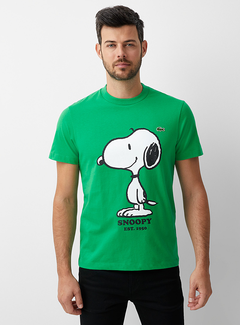 Lacoste: Le t-shirt Snoopy Vert vif-irlandais-émerau pour homme