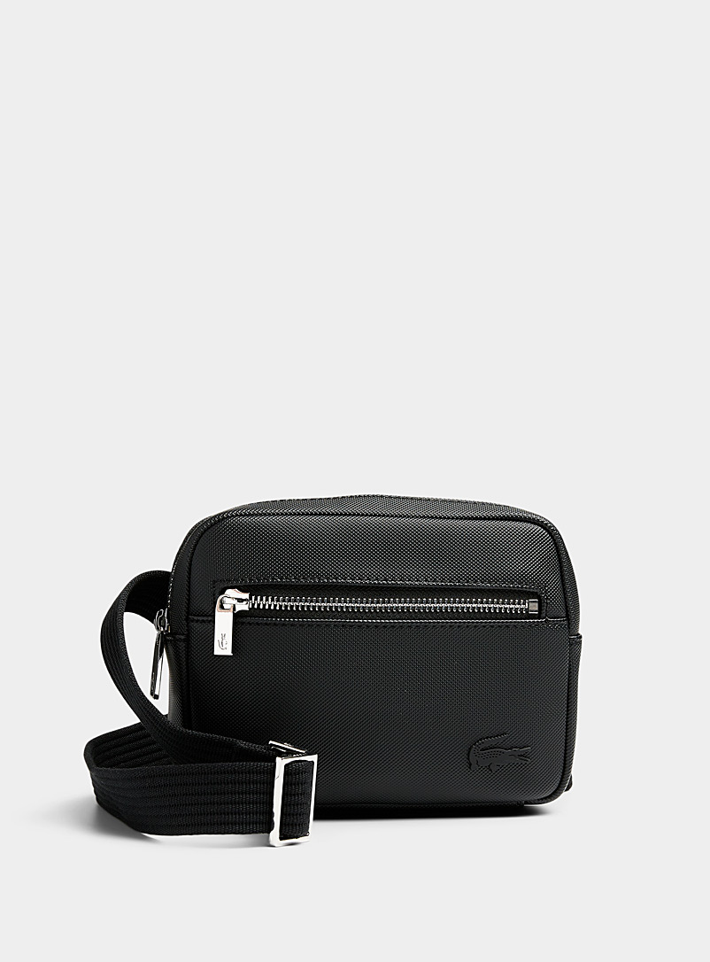 Lacoste Black Small monochrome rectangular bag for men
