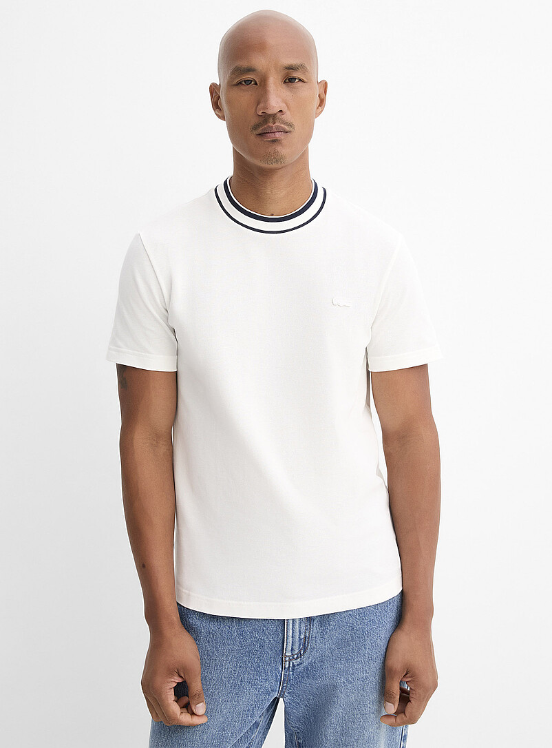 Striped-neck piqué T-shirt | Lacoste | Shop Men's Short Sleeve & 3