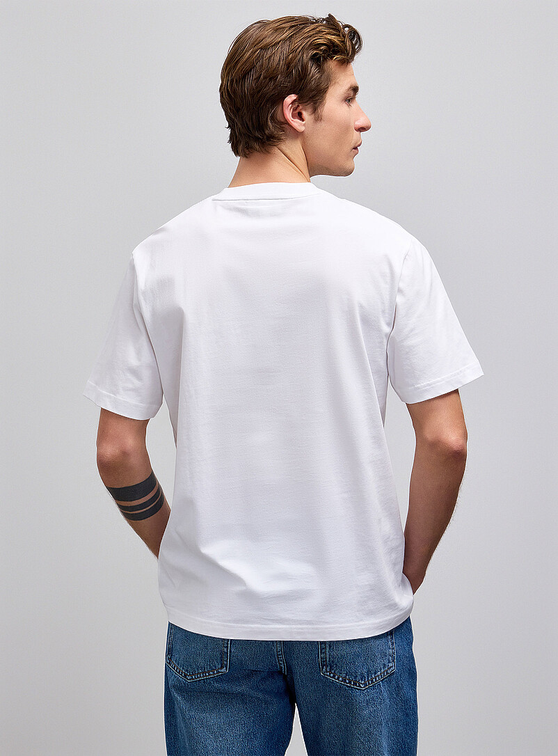 Lacoste: Le t-shirt uni logo croco Jaune tournesol pour homme
