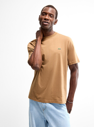 Le t-shirt uni logo croco