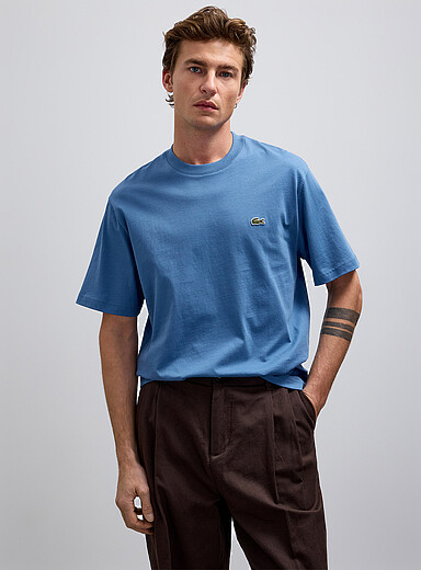 Le t-shirt uni logo croco
