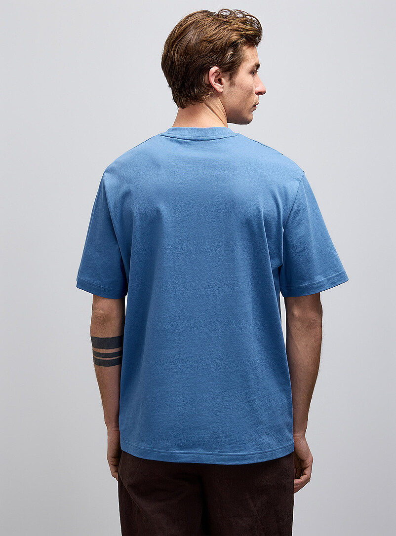 Lacoste: Le t-shirt uni logo croco Jaune tournesol pour homme