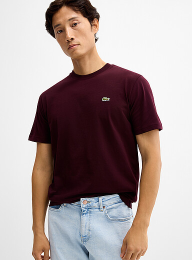 Le t-shirt uni logo croco