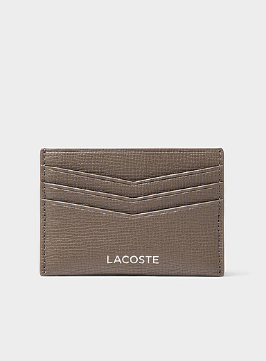 Le porte-cartes cuir grenu logo imprim&eacute;
