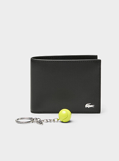 L'ensemble portefeuille et porte-cl&eacute;s tennis