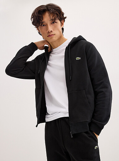 Croc logo zipped hoodie