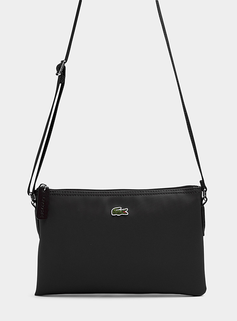 Lacoste Patterned Black Minimalist shoulder bag for women