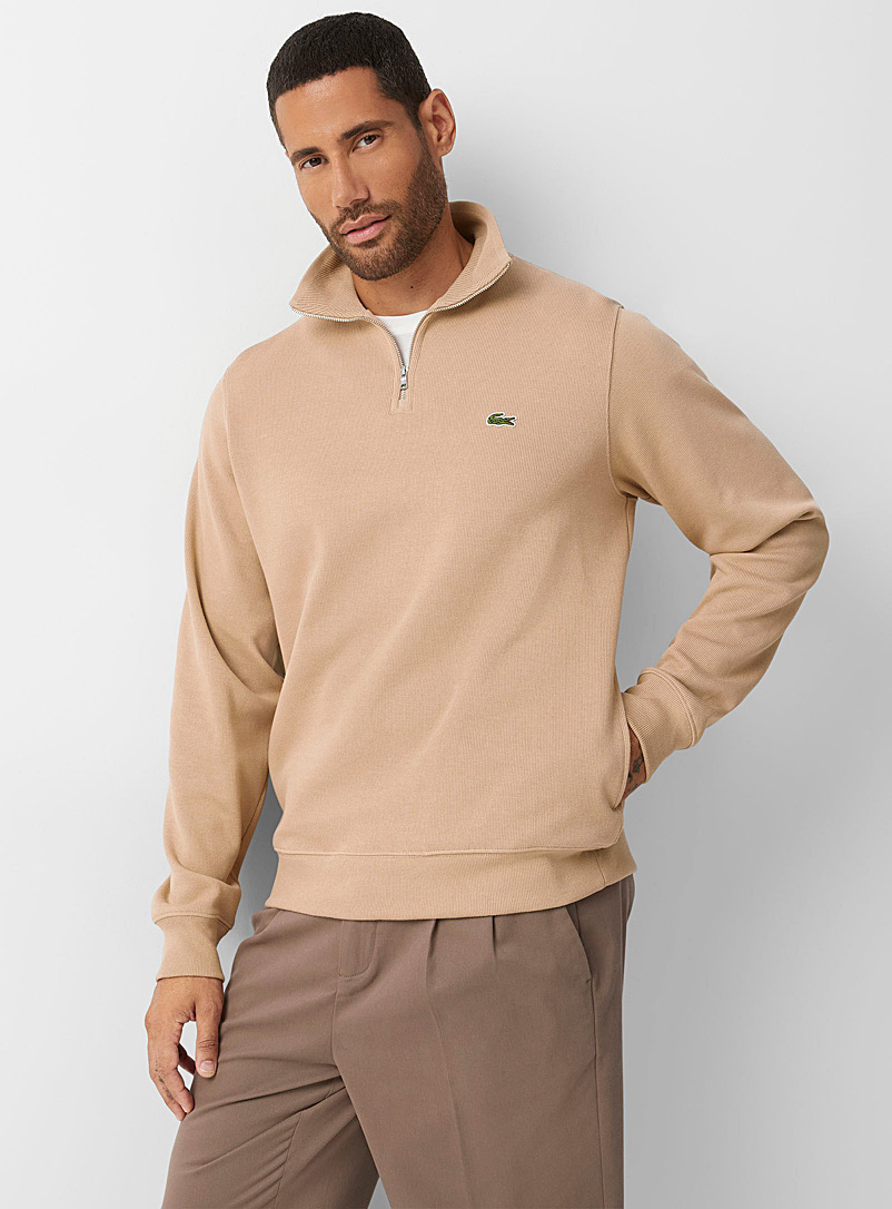 Lacoste Fawn Minimalist zip-collar sweatshirt for men