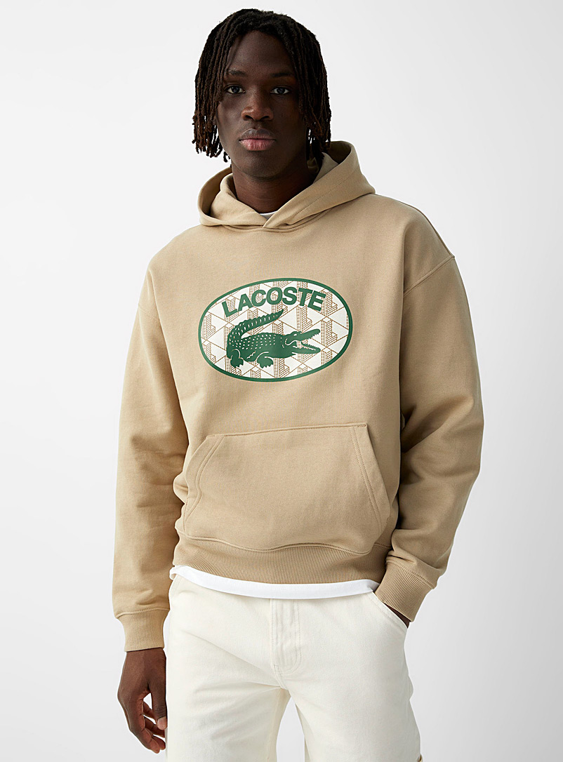 Lacoste Fawn Monogram croc logo hoodie for men