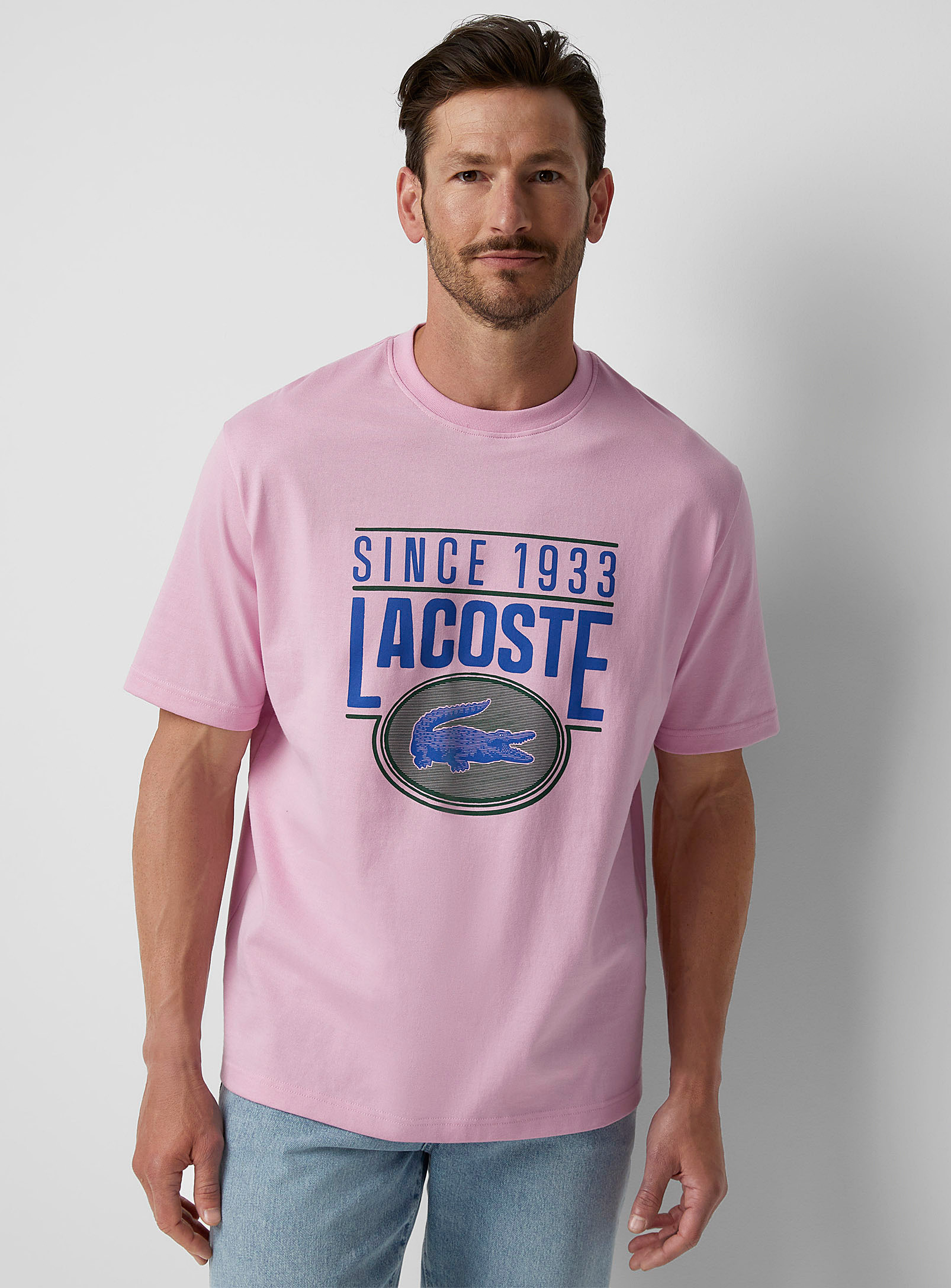 Lacoste Logo T Shirt Pink