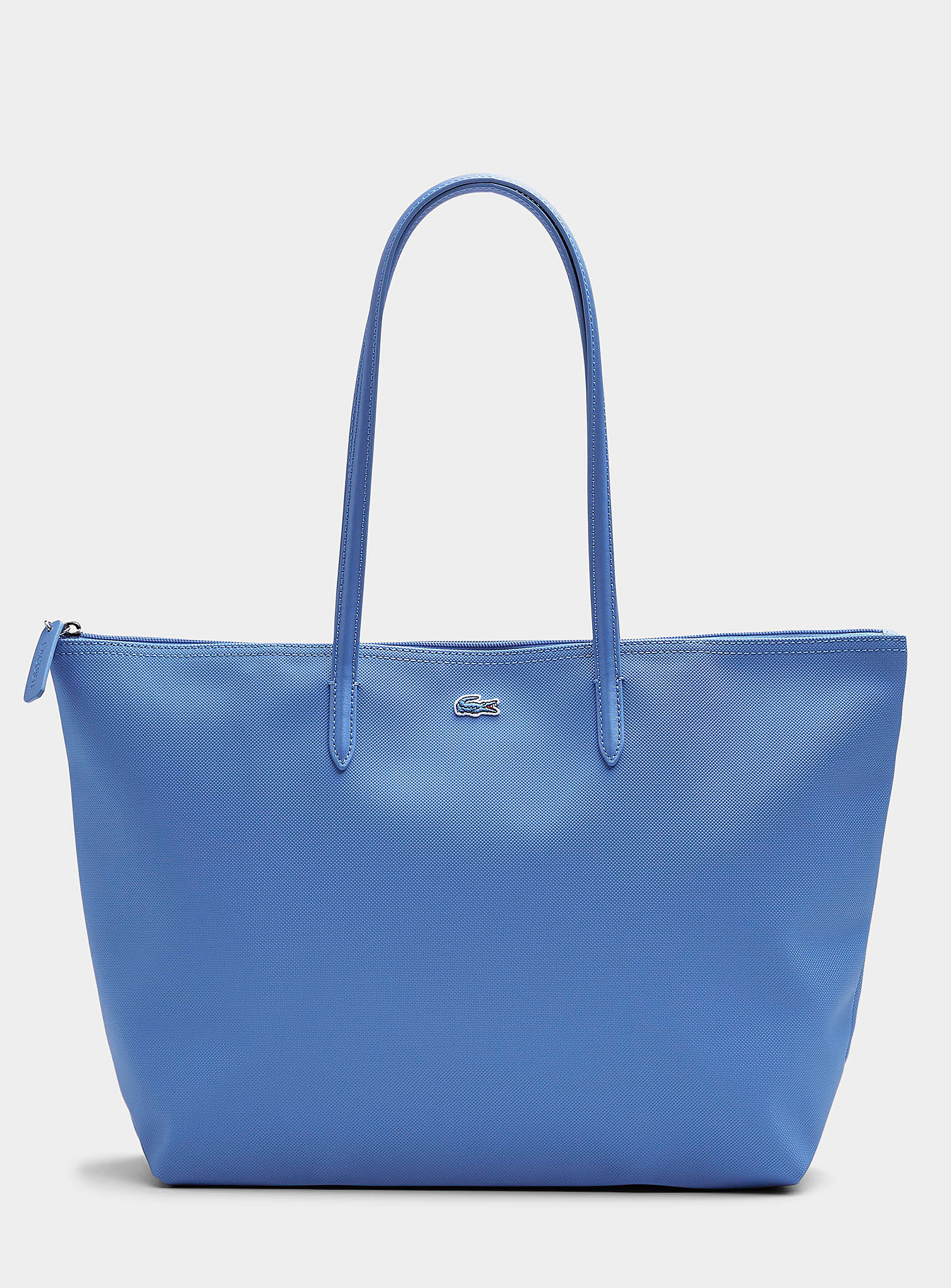 Lacoste Concept Zip Tote In Blue