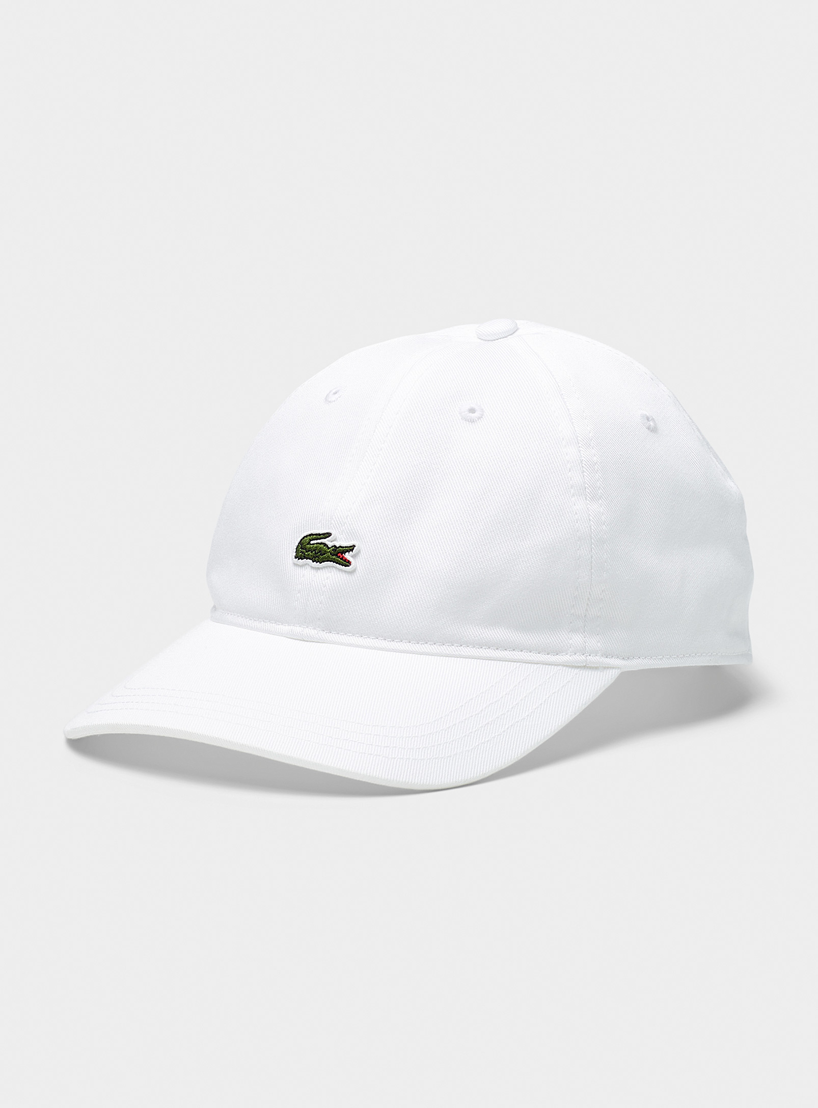 Lacoste Logo Patch Baseball Cap In White