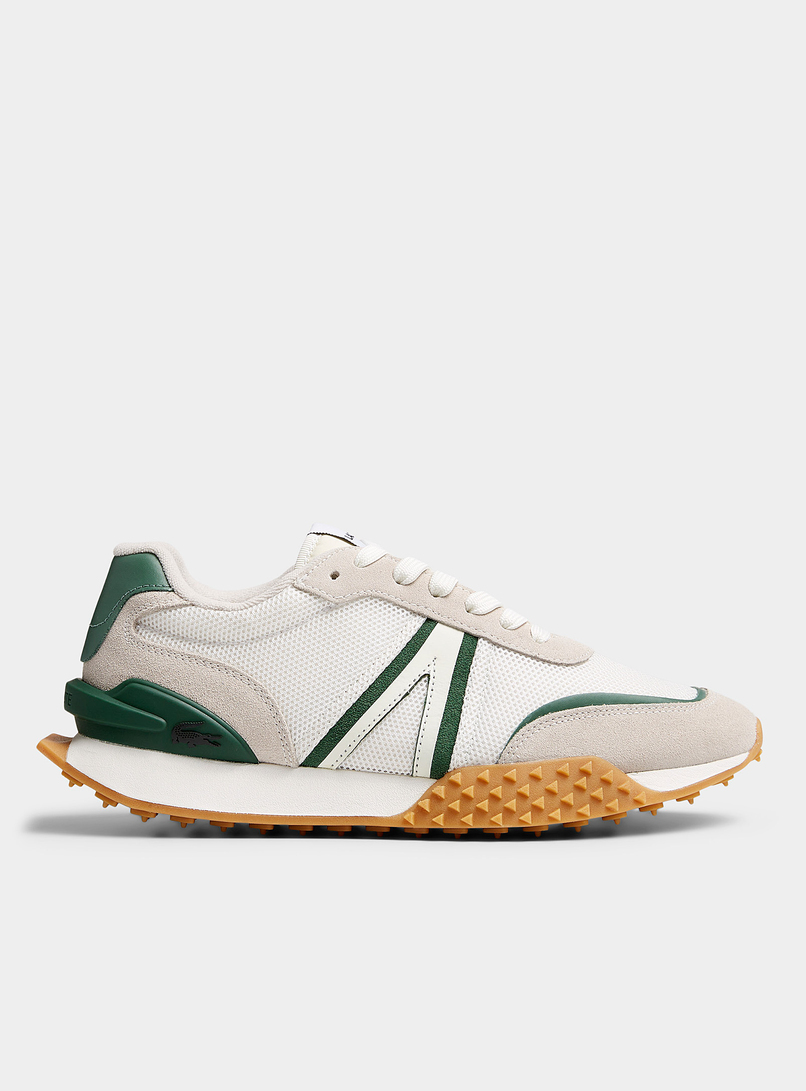 Lacoste Spin Deluxe Logo-patch Trainers In Off White