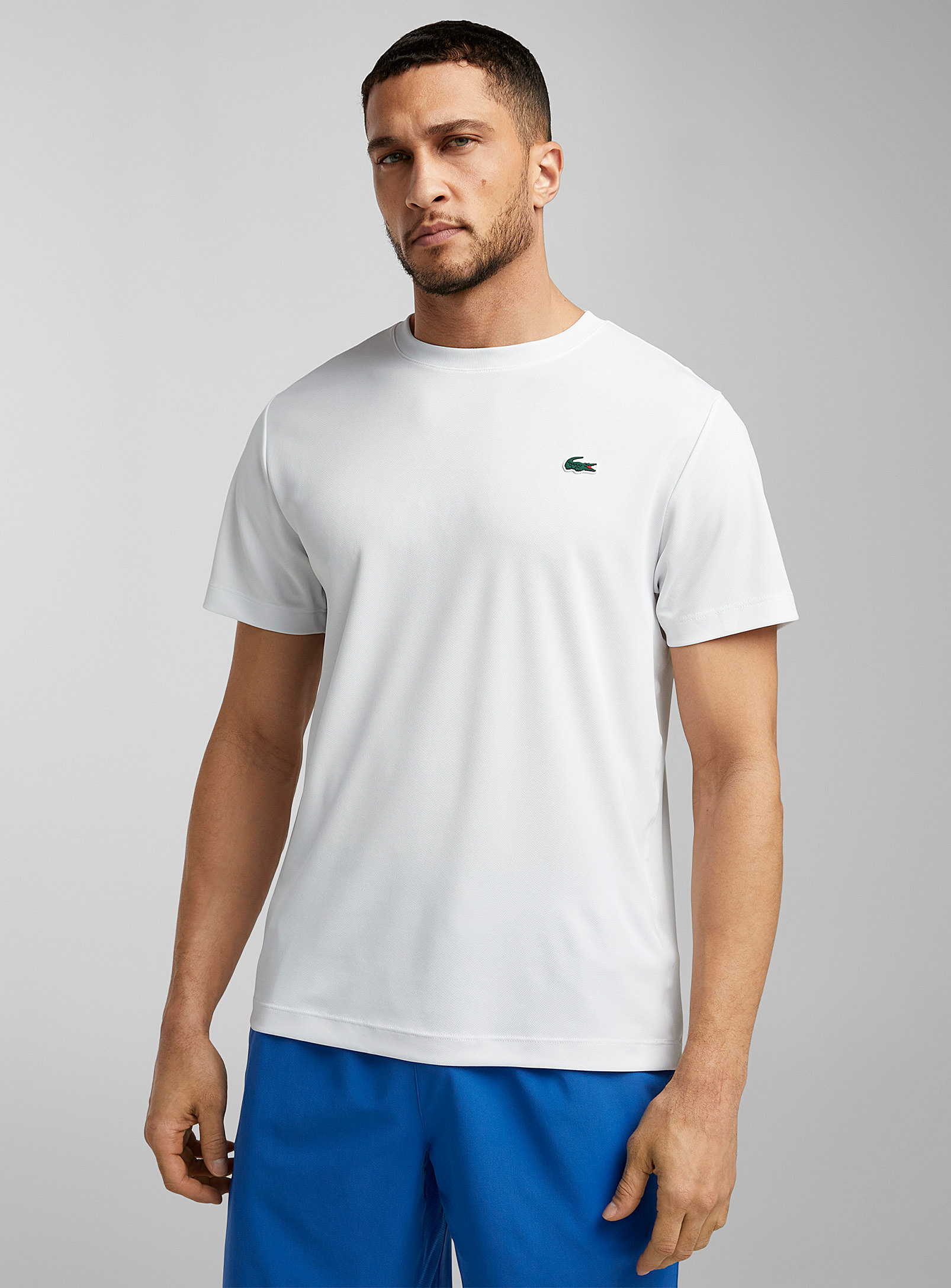 Lacoste - Men's White piqué jersey Tee Shirt