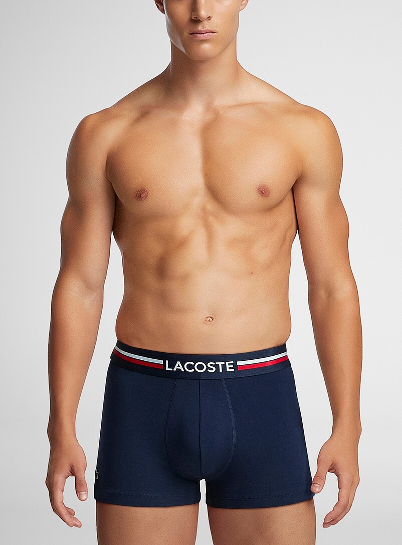 3" Retro Striped-Waist Trunk Cotton