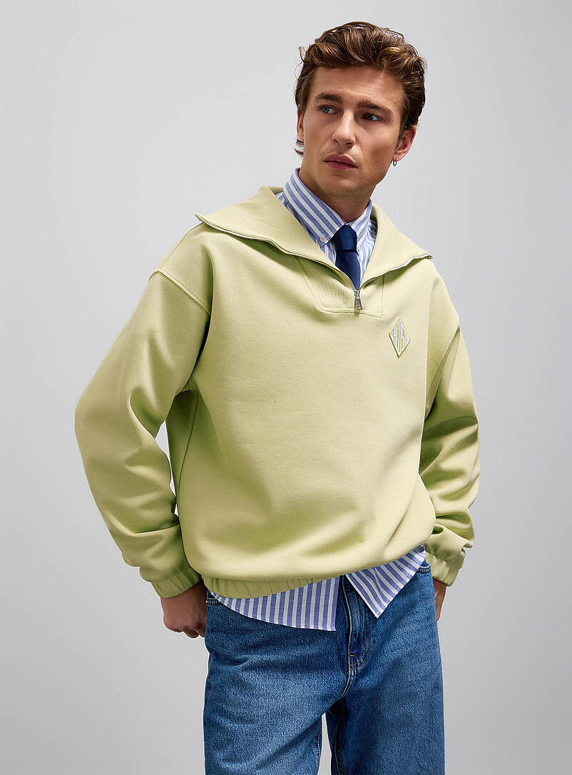 Signature Emblem Piqué Sweatshirt