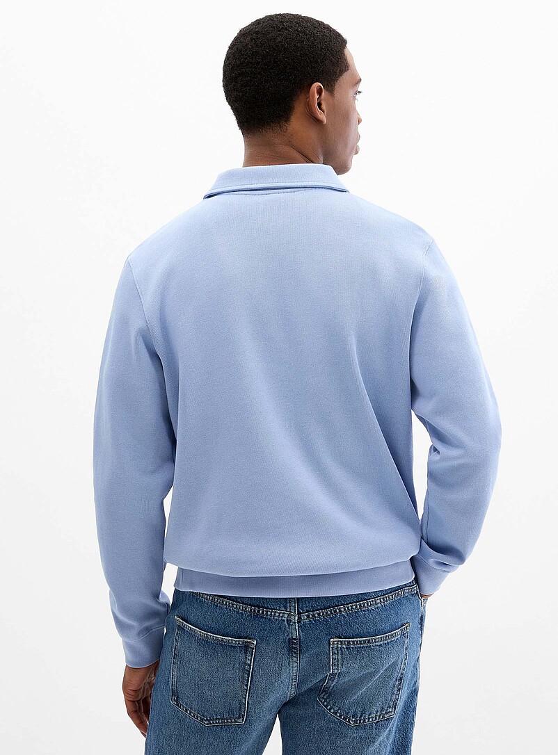 Powder blue polo sweatshirt Classic fit product image 2