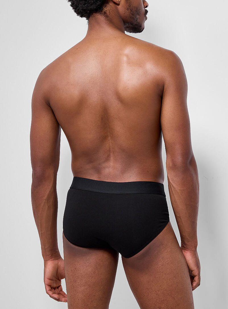 Solid croc-waistband stretch brief Cotton product image 2