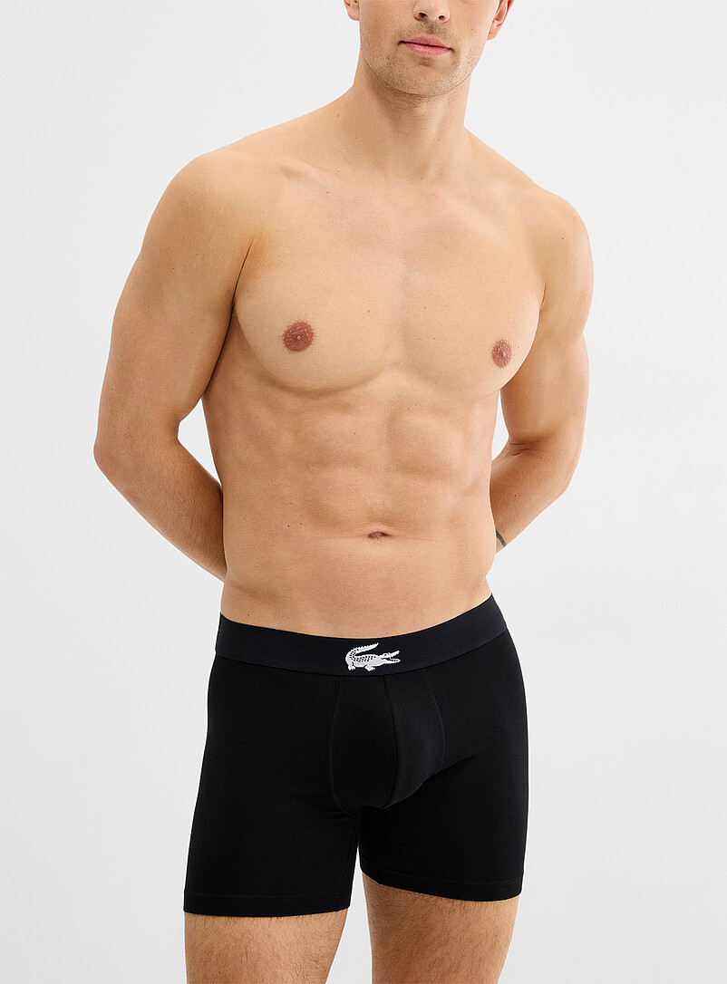 5" croc-waist black boxer briefs Cotton 3-pack product image 2