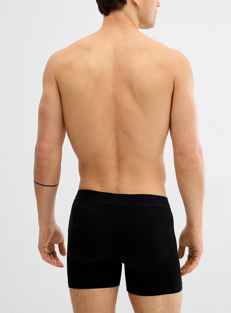 5" croc-waist black boxer briefs Cotton 3-pack product image 3