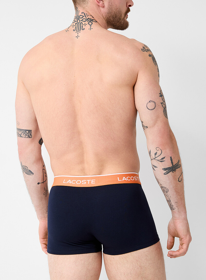 3" contrast-waist navy-blue trunks Cotton Stretch 3-pack product image 3