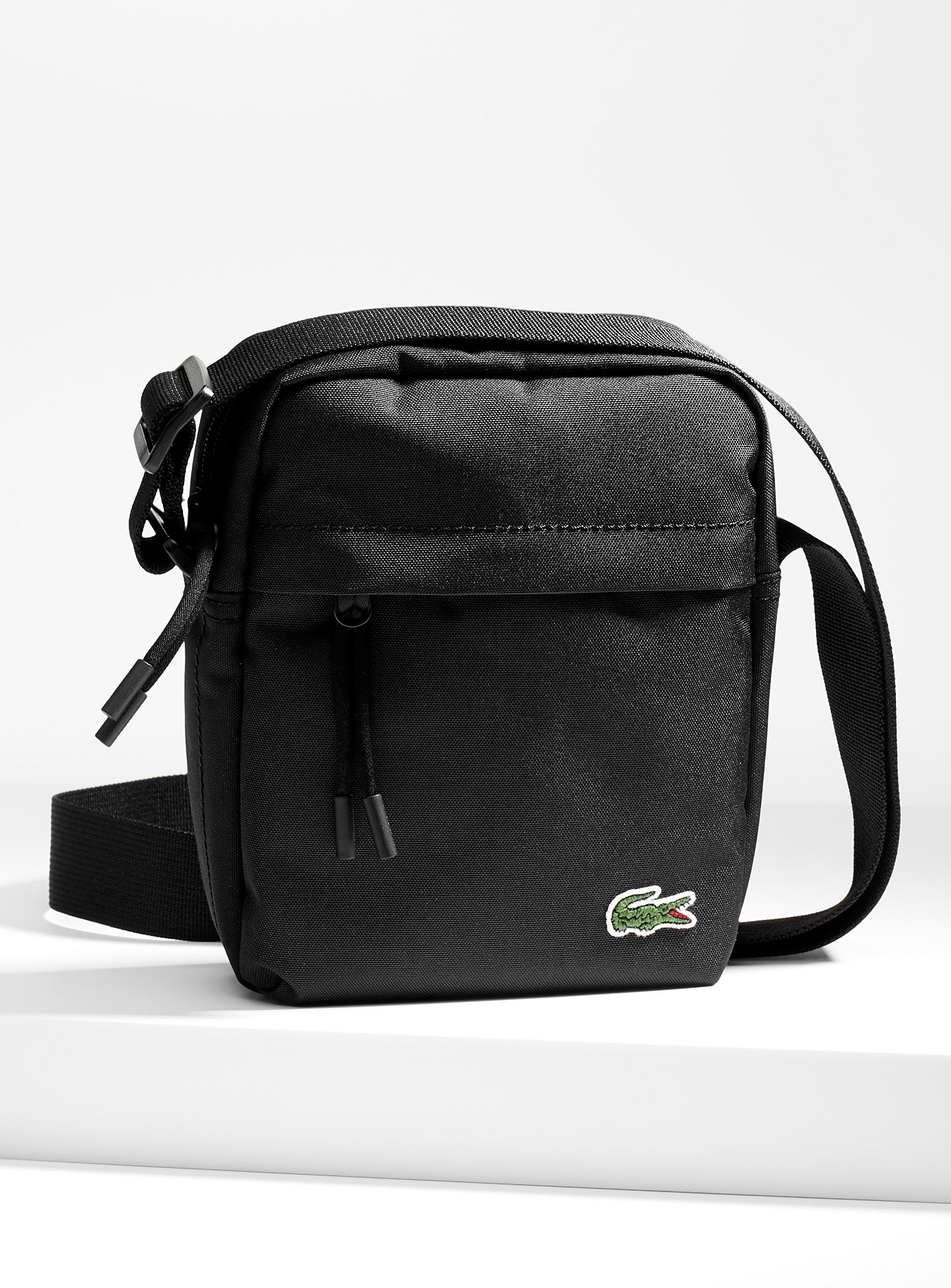 Lacoste Neocroc Shoulder Bag In Black