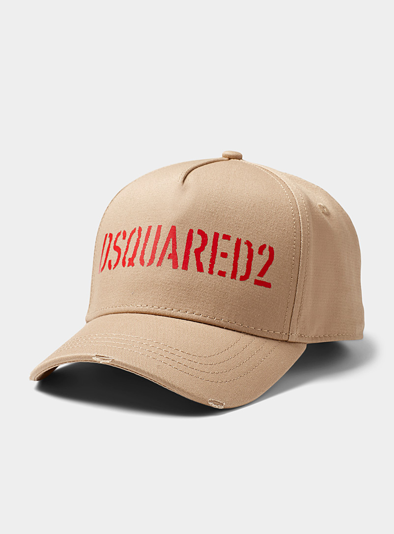 Dsquared2 Cream Beige Tag signature cap for men