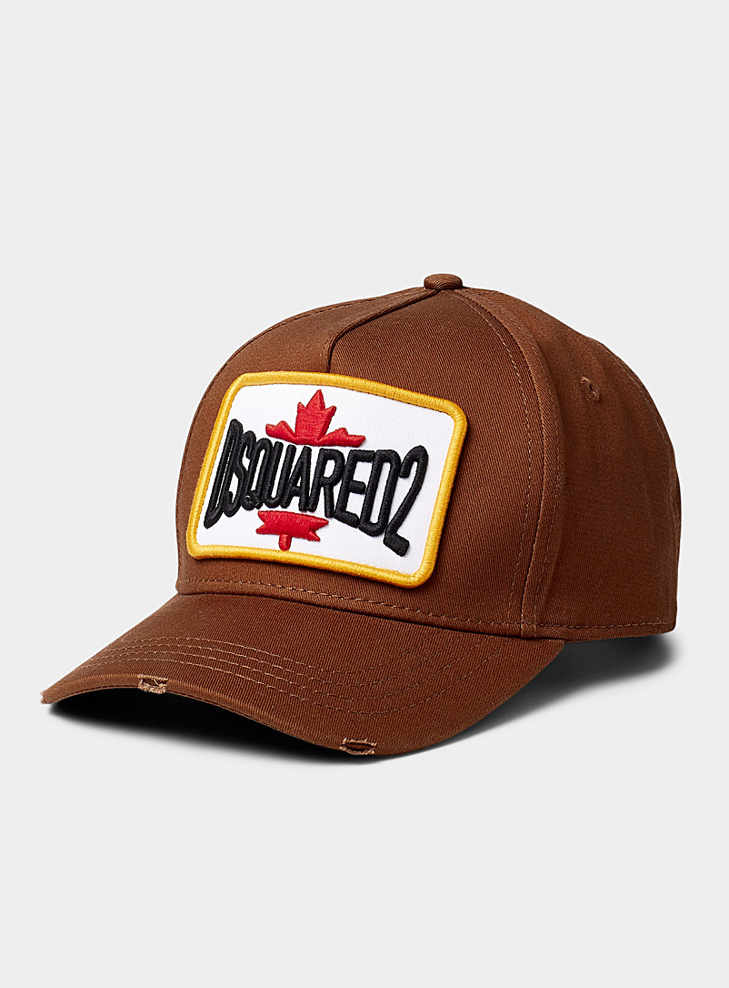Dsquared2 Brown Vintage crest cap for men