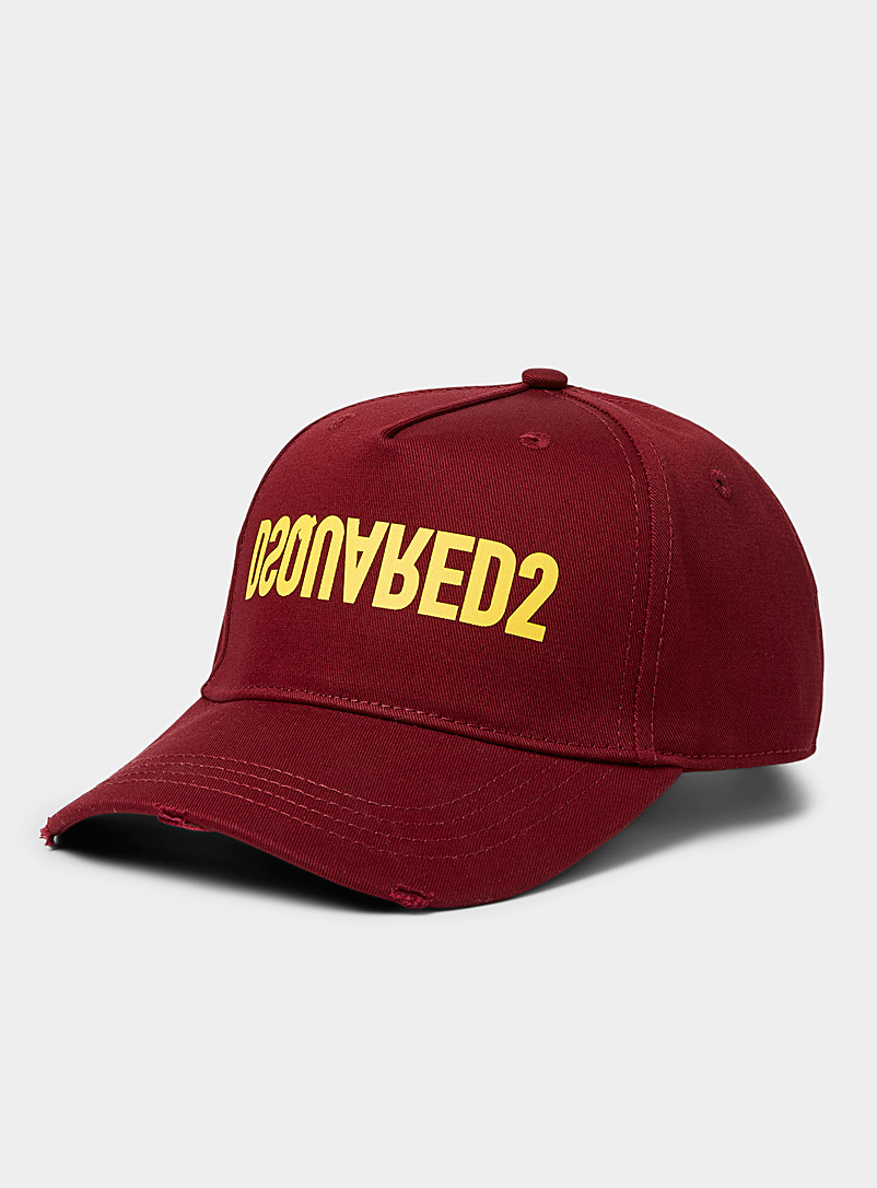Dsquared2 Ruby Red Inverted signature cap for men