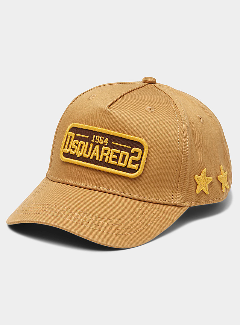 Dsquared2 Cream Beige Vintage crest cap for men