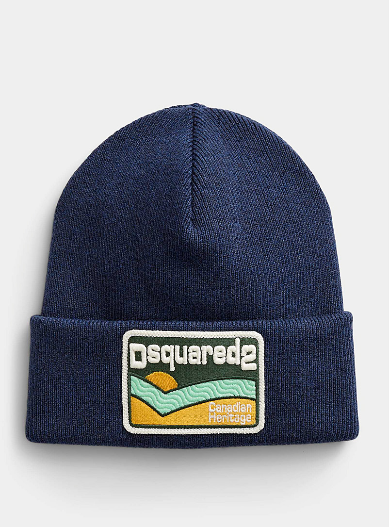 Dsquared2 Marine Blue Be Icon crest tuque for men