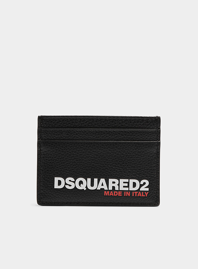 Dsquared2 Black Bob card holder for men