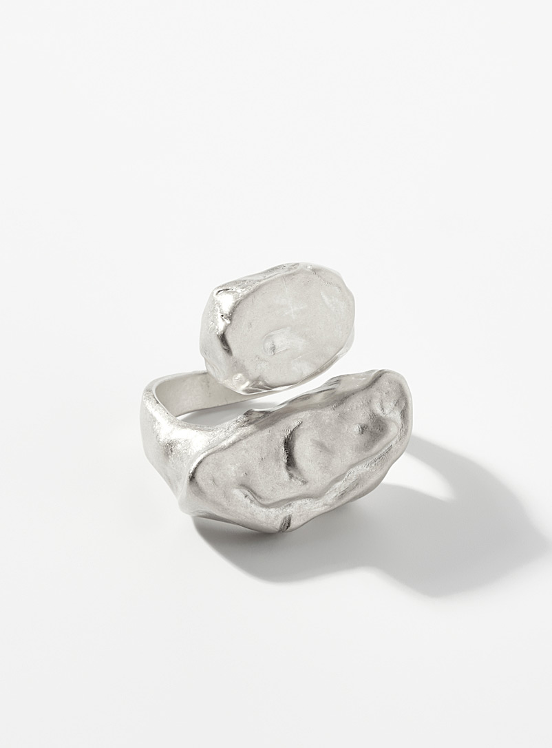 Dsquared2 Silver Stones abstract ring for men