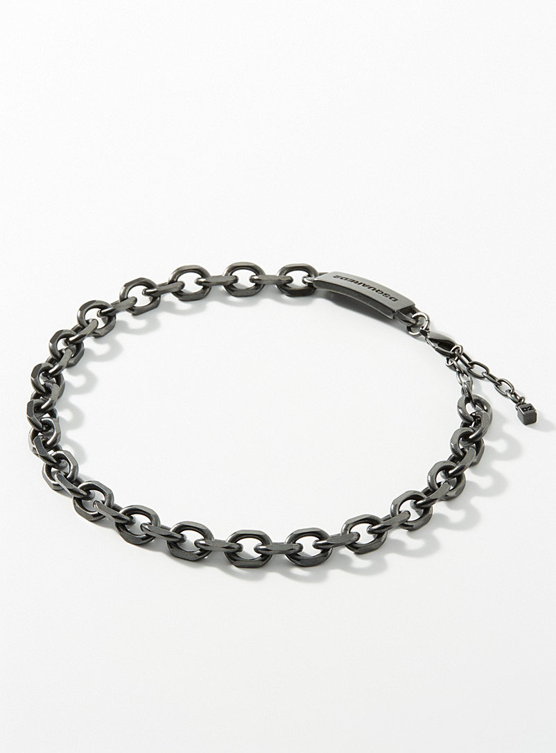 Dsquared2 Black Black chain necklace for men