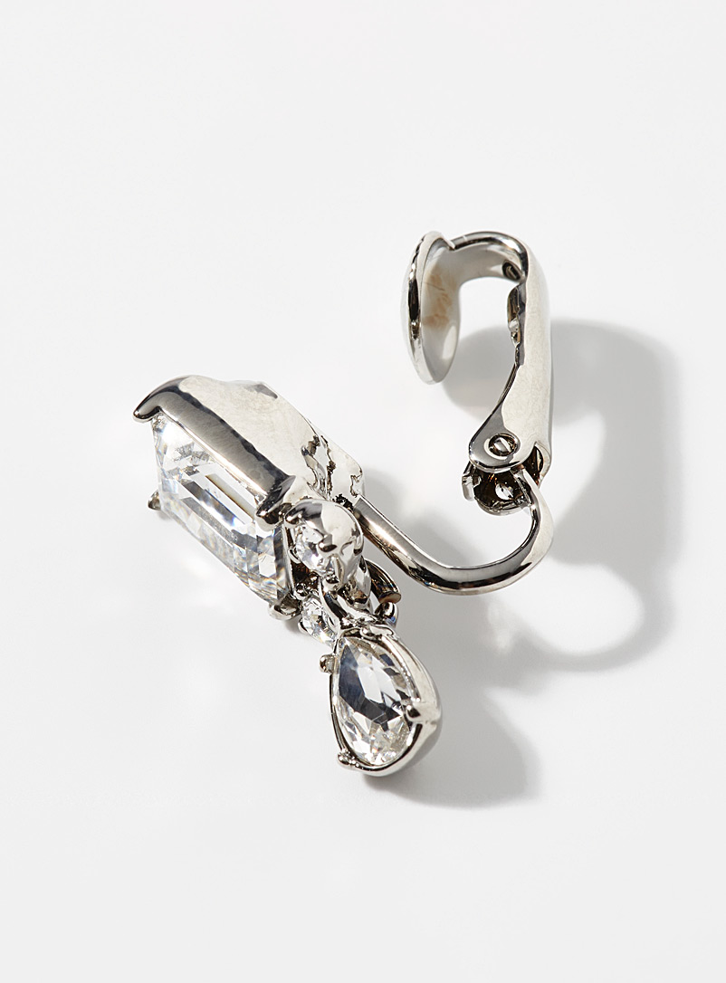 Dsquared2 Silver Crystal set earrings for men