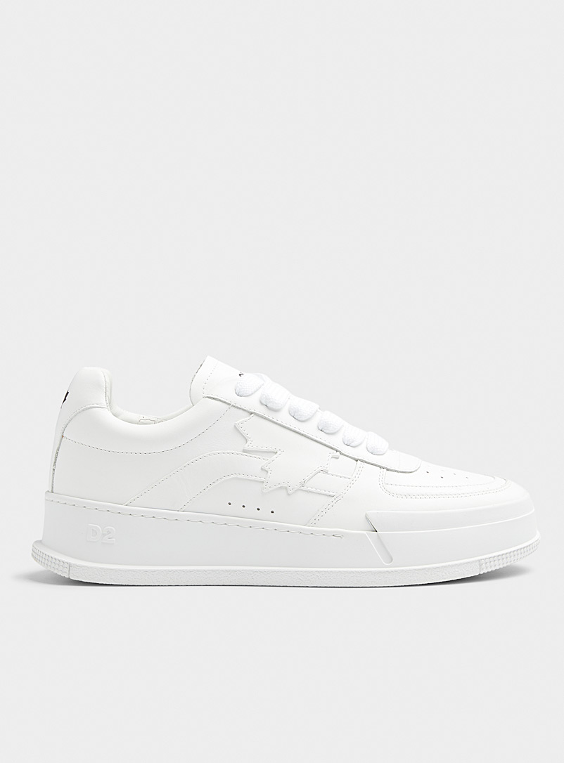 Dsquared2 White Canadian leather sneakers Men for men
