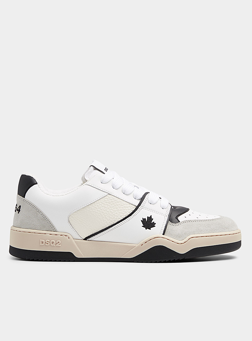 Dsquared2 White Contrasted Spiker sneakers Men for men